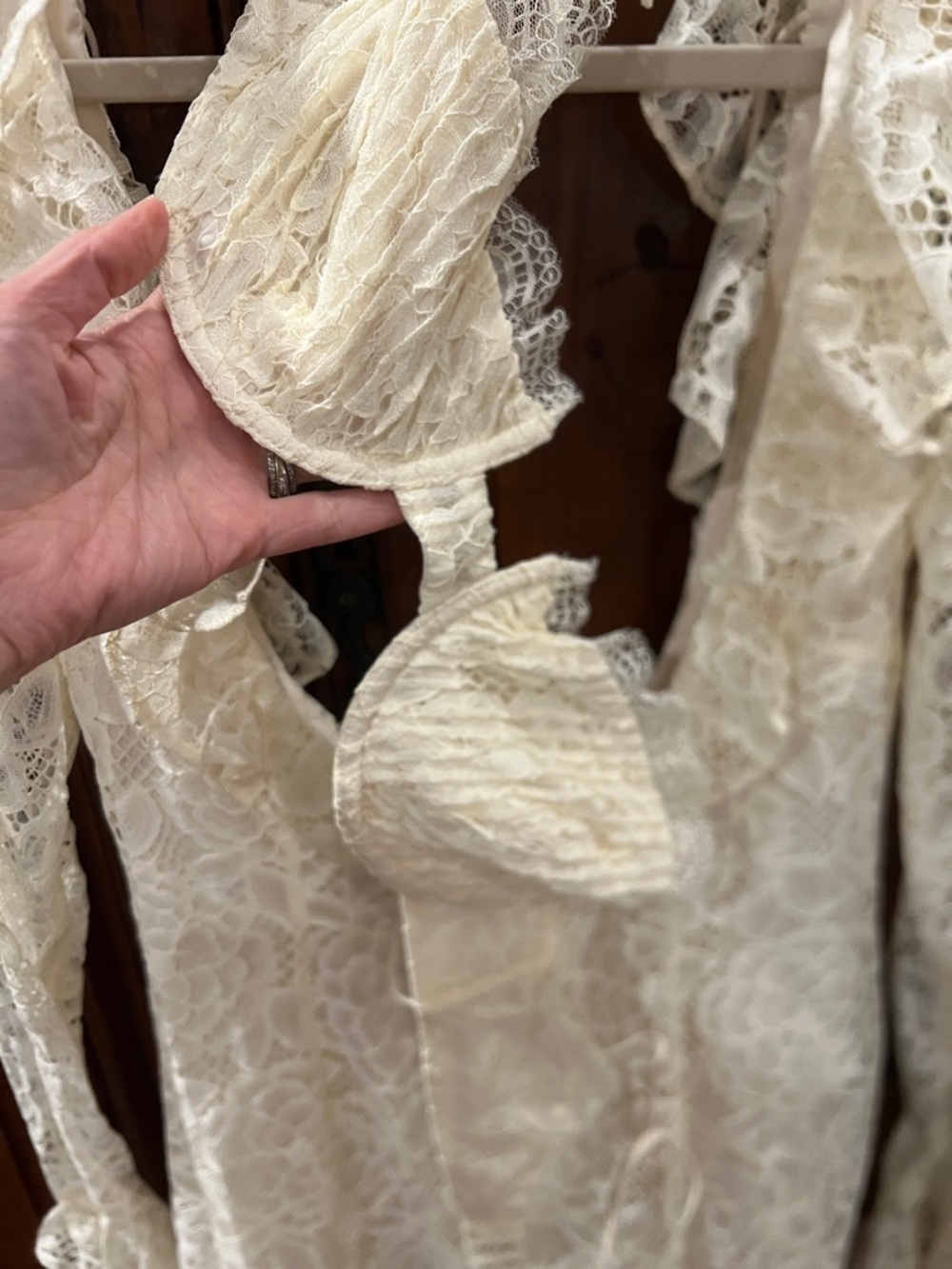 For Love & Lemons Romantic Cream Lace Mini Dress NEW - Picture 3 of 13